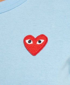 Comme des Garçons Play - Blue Heart Appliqué T-Shirt image number 4
