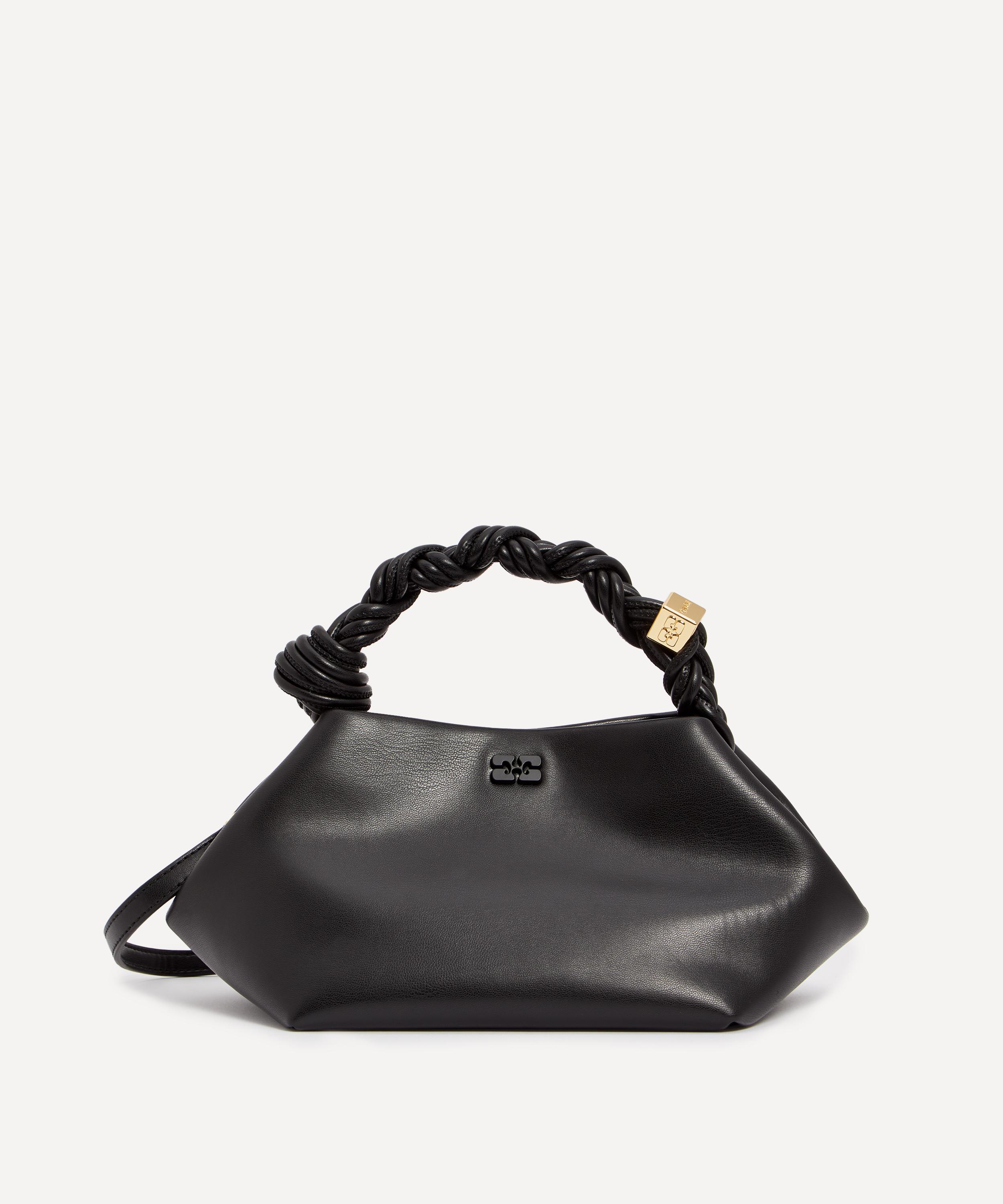 Ganni - Bou Black Knotted Handle Bag