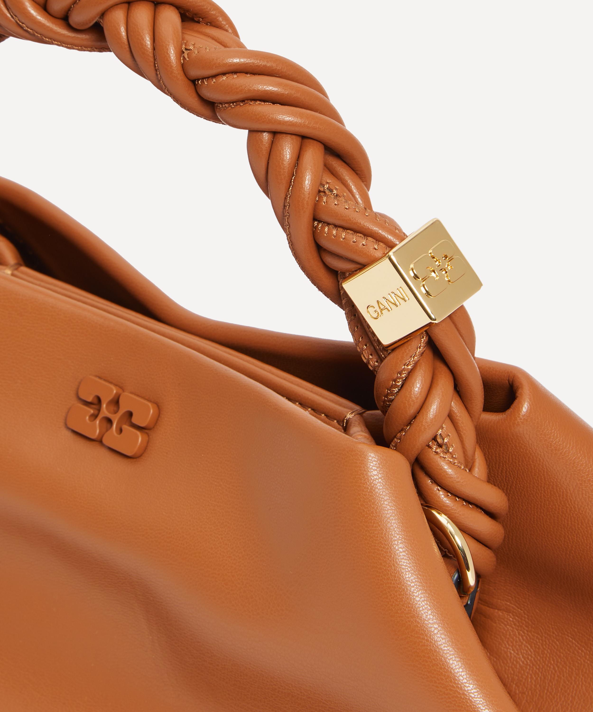 Ganni - Bou Caramel Café Knotted Handle Bag image number 3