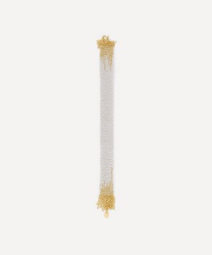 Stephanie Schneider - Gold-Plated Woven Chain Degrade Fringe Bracelet image number 0