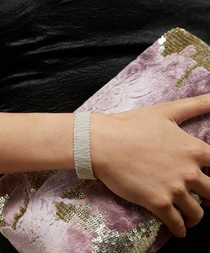 Stephanie Schneider - Gold-Plated Woven Chain Degrade Fringe Bracelet image number 1
