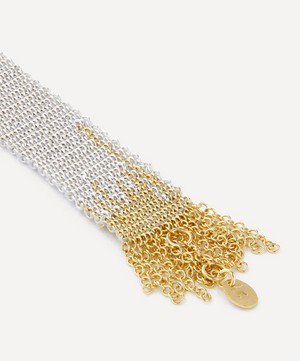 Stephanie Schneider - Gold-Plated Woven Chain Degrade Fringe Bracelet image number 2
