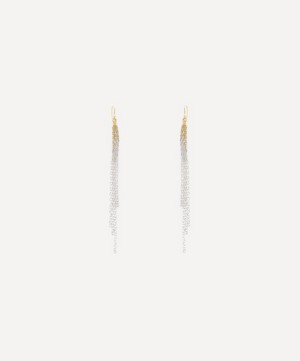 Stephanie Schneider - Gold-Plated Degrade Woven Chain Drop Earrings image number 0