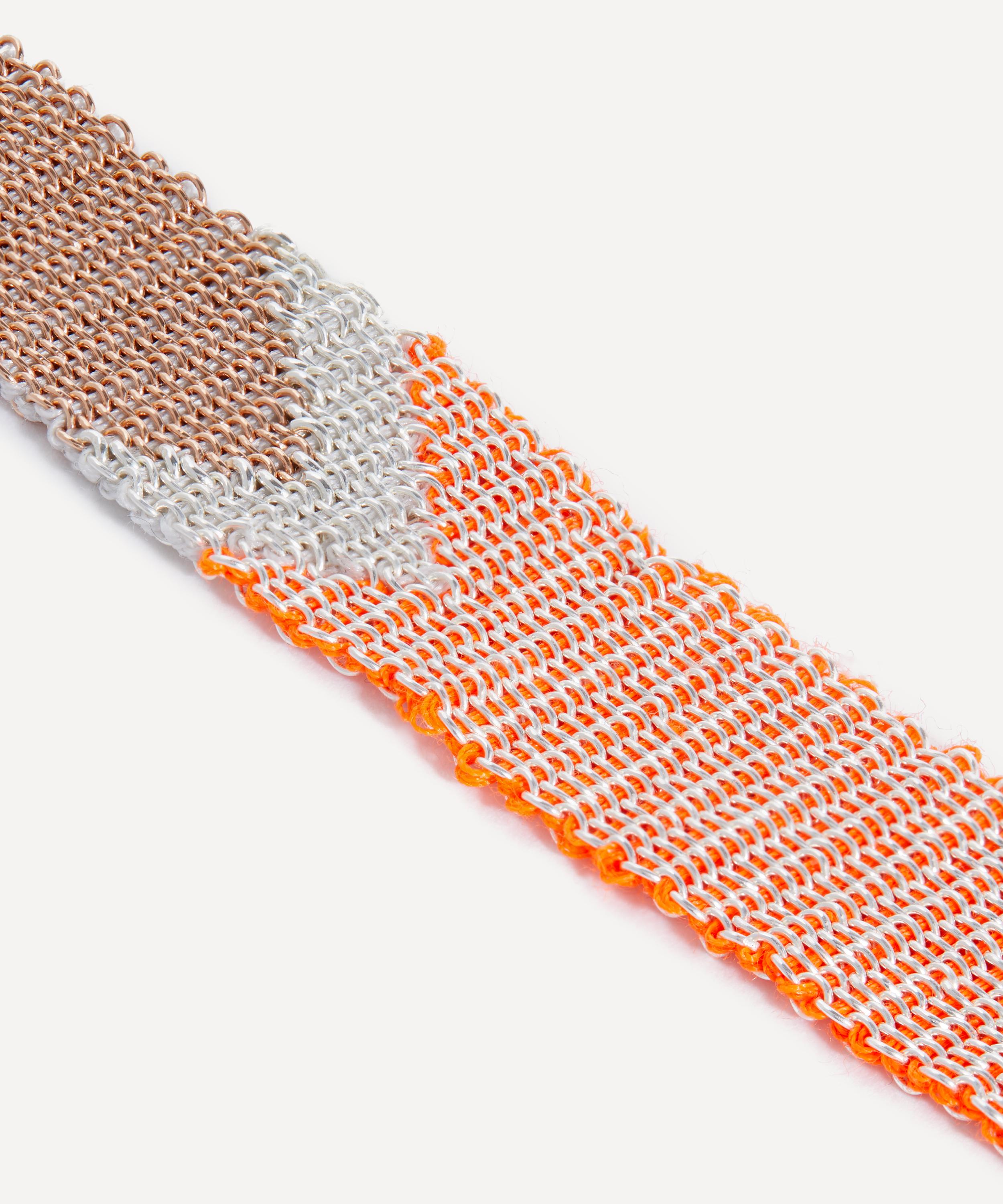 Stephanie Schneider - Woven Chevron Block Chain Bracelet image number 2