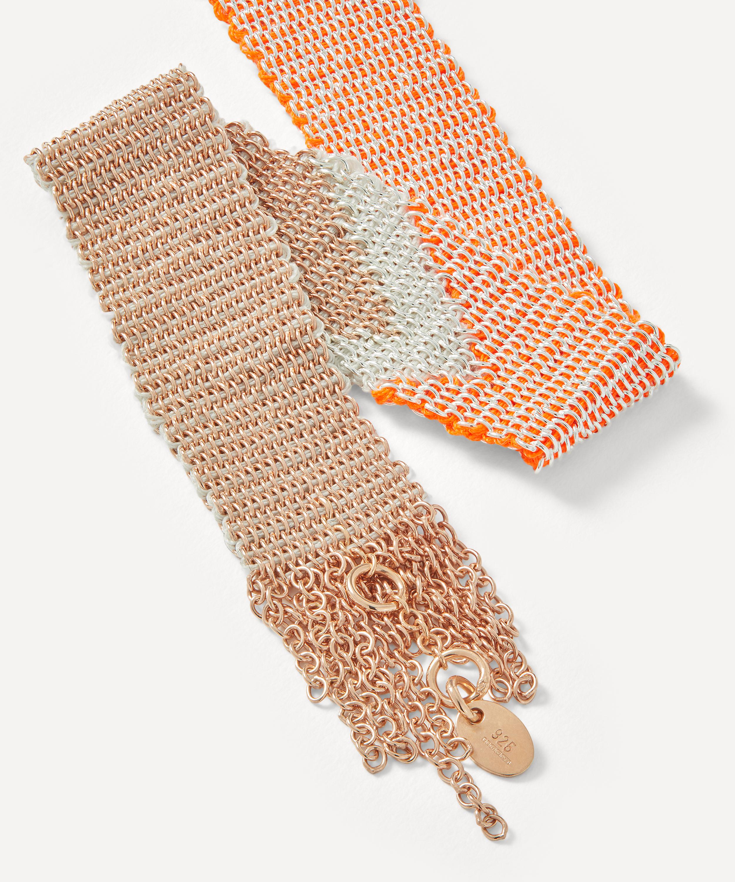 Stephanie Schneider - Woven Chevron Block Chain Bracelet image number 1