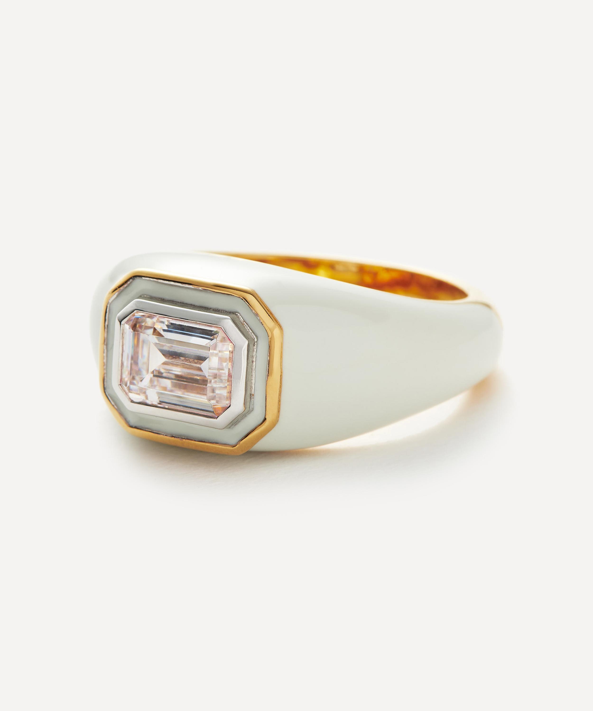 ◆NEW◆MISSOMA◆ 18ct ゴールドメッキ Vermeil ボンドリング Missoma 18ct Gold-Plated Vermeil Silver Stone Stacking Band