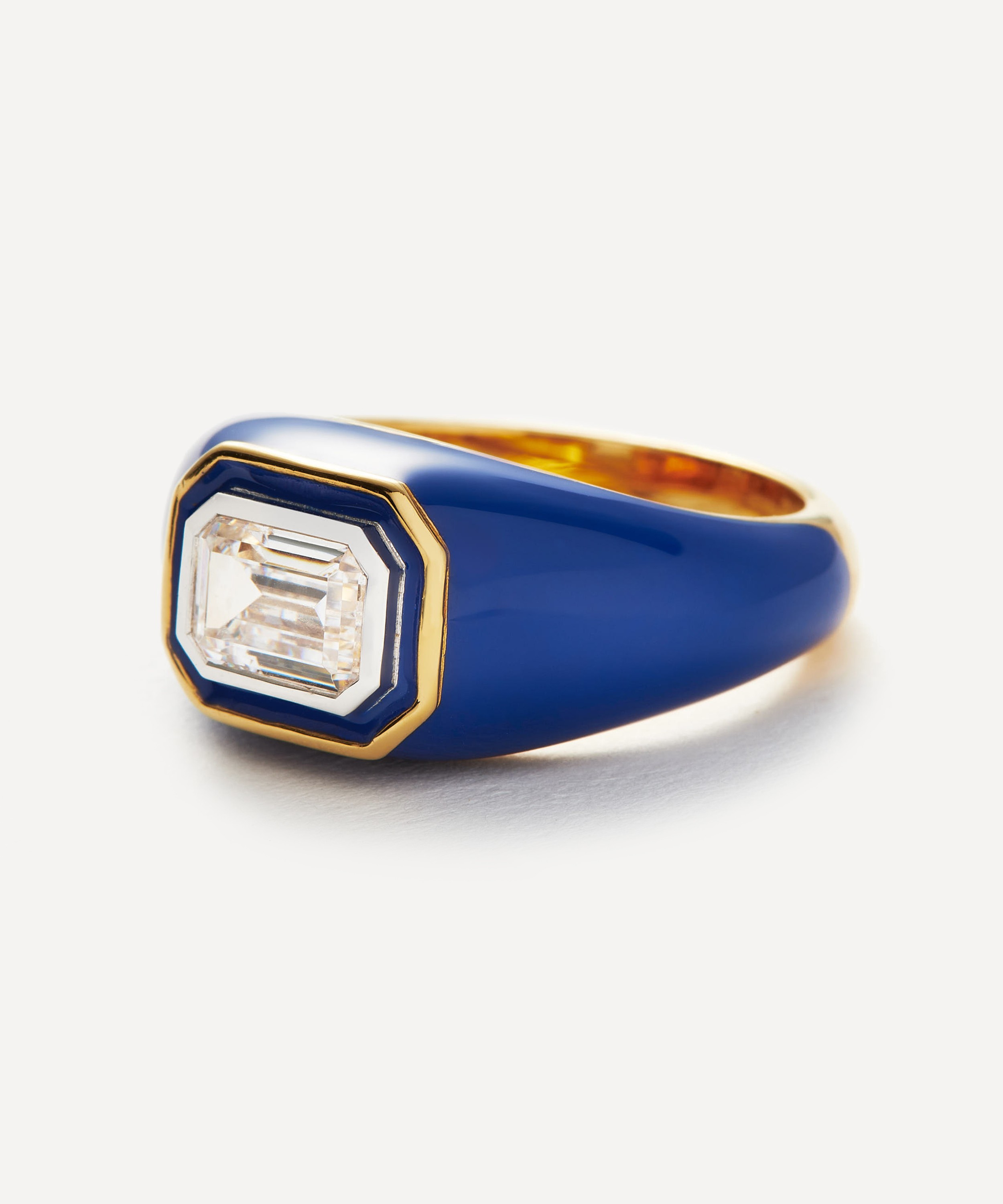 Missoma - 18ct Gold-Plated Vermeil Silver Enamel and Stone Dome Statement Ring image number 4