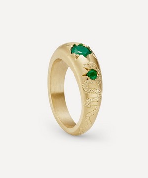 Cece Jewellery - 18ct Gold Eternal Snake Ring image number 2