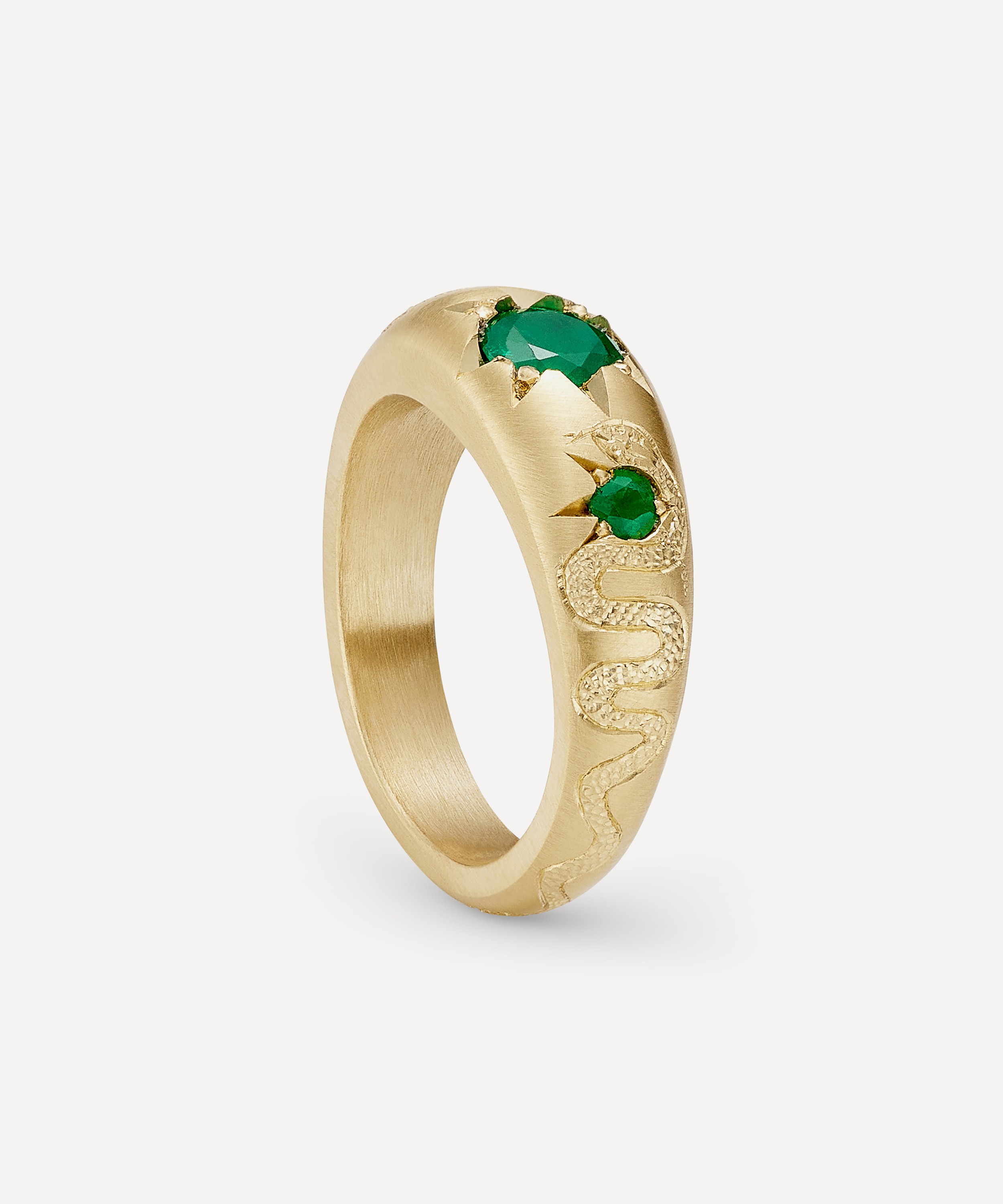 Cece Jewellery - 18ct Gold Eternal Snake Ring image number 2