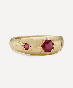 Cece Jewellery - 18ct Gold Wild Rosebud Ring image number 1