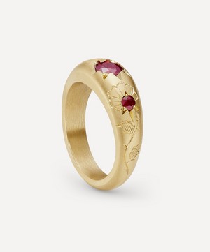 Cece Jewellery - 18ct Gold Wild Rosebud Ring image number 2