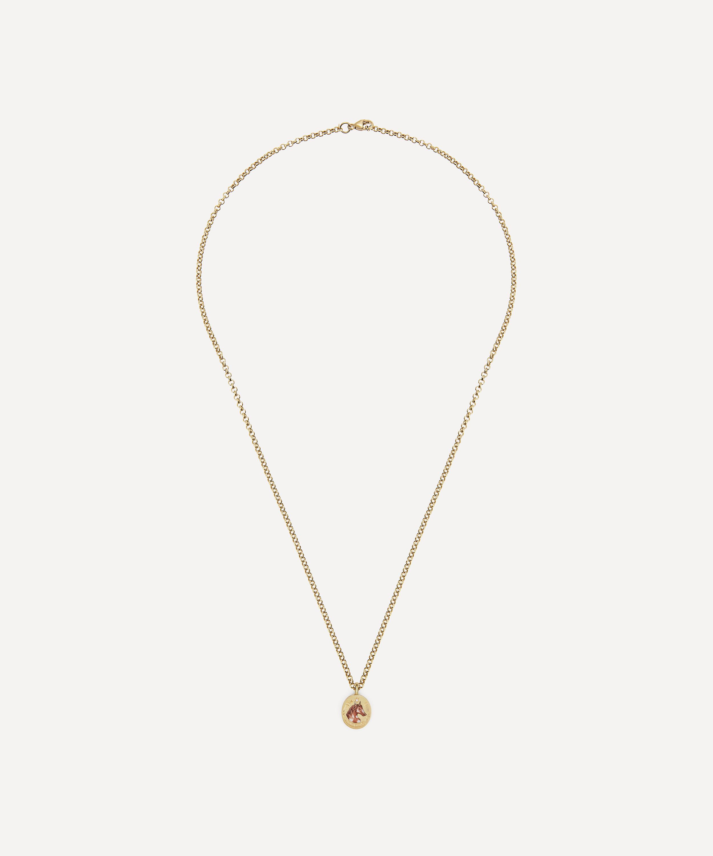 Cece Jewellery - 18ct Gold Wild Horse Pendant Necklace image number 1