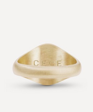 Cece Jewellery - 18ct Gold Skeleton Lovers Signet Ring image number 7