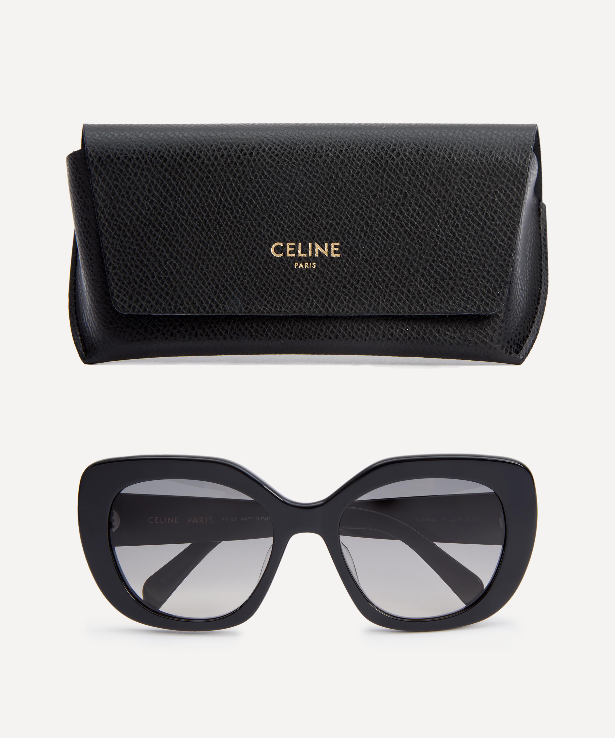 Celine Triomphe Cat-eye Acetate Sunglasses in Black