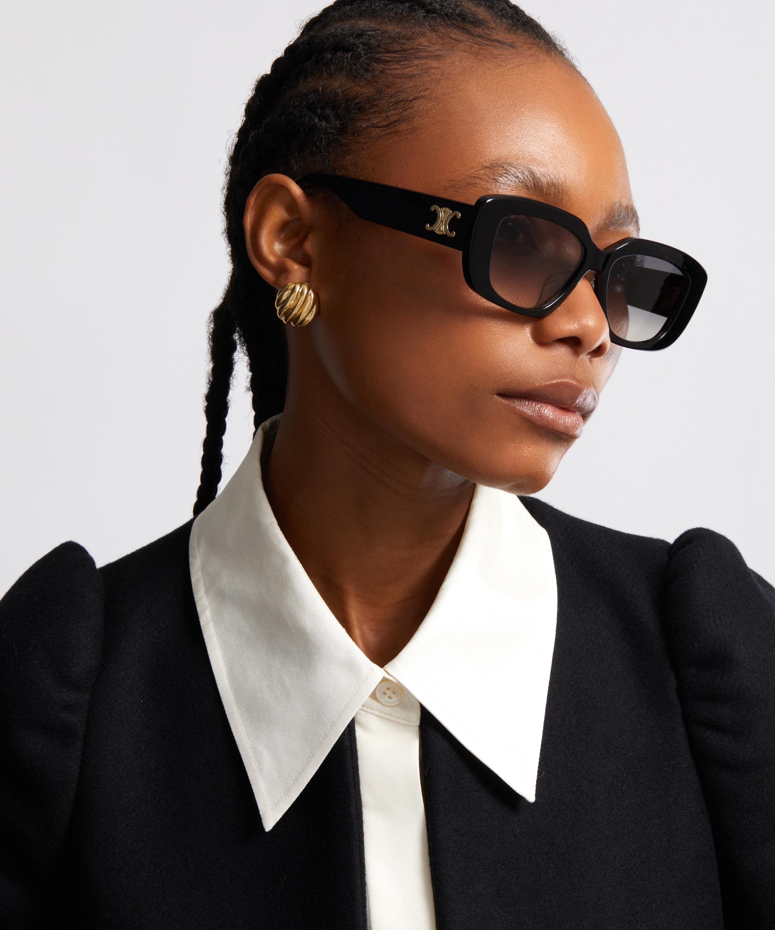 Celine - Triomphe Chunky Rectangular Sunglasses image number 1