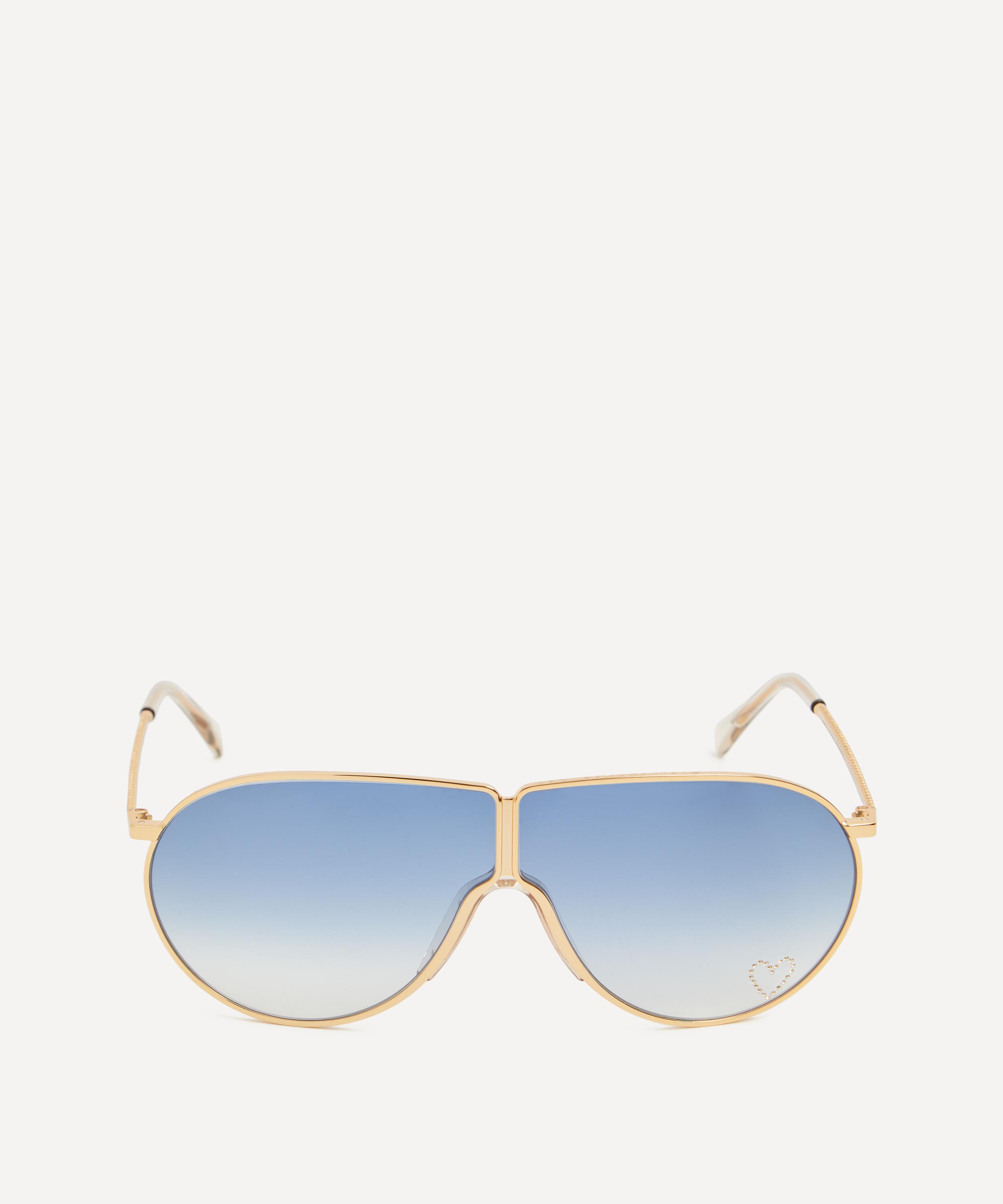Stella McCartney - Loveheart Metal Aviator Sunglasses image number 0