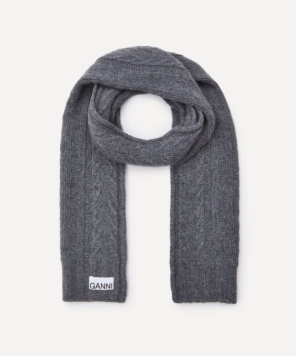 Ganni - Wool Cable Scarf