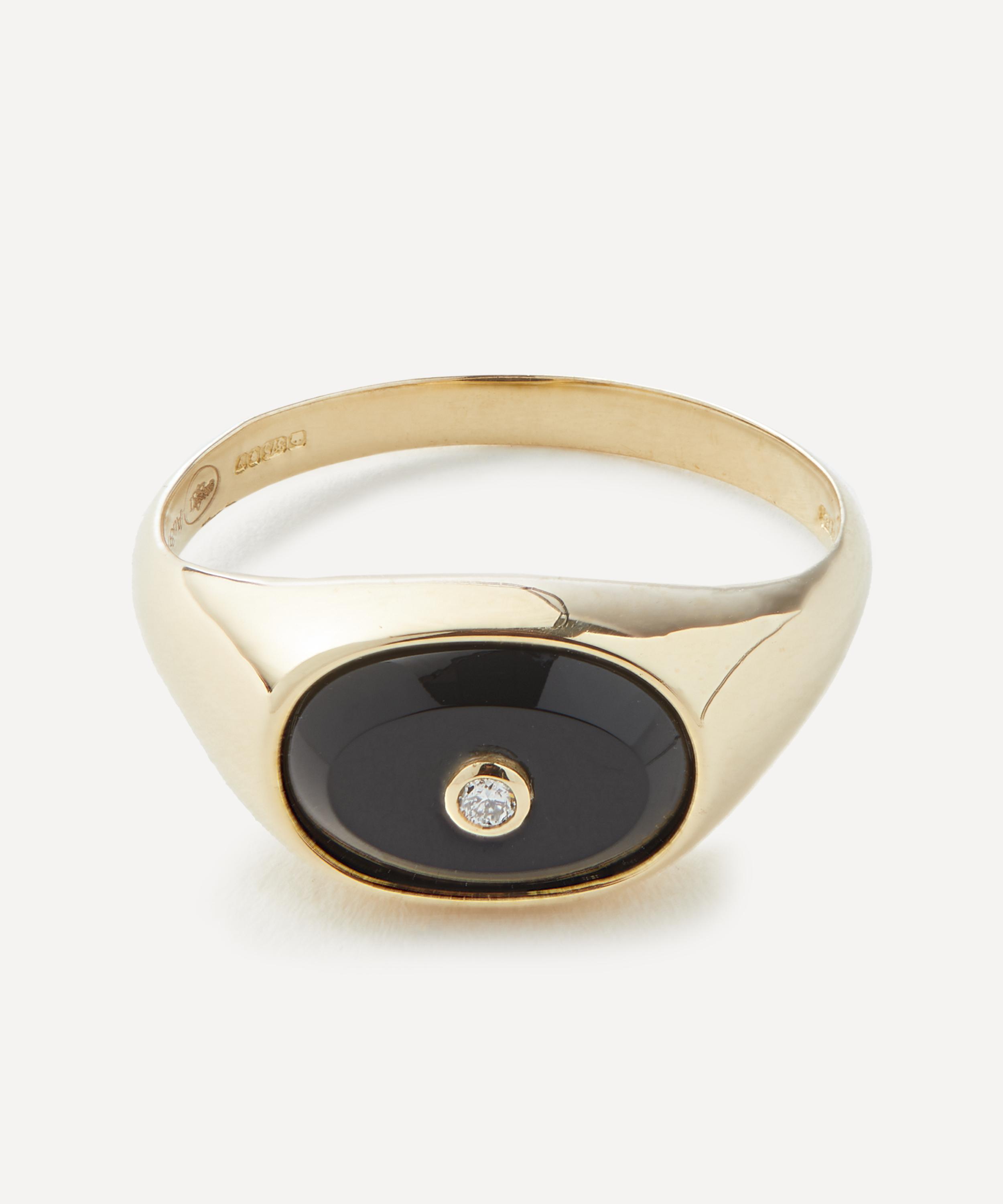 Pascale Monvoisin - 9ct Gold Orso Black Onyx Signet Ring image number 0