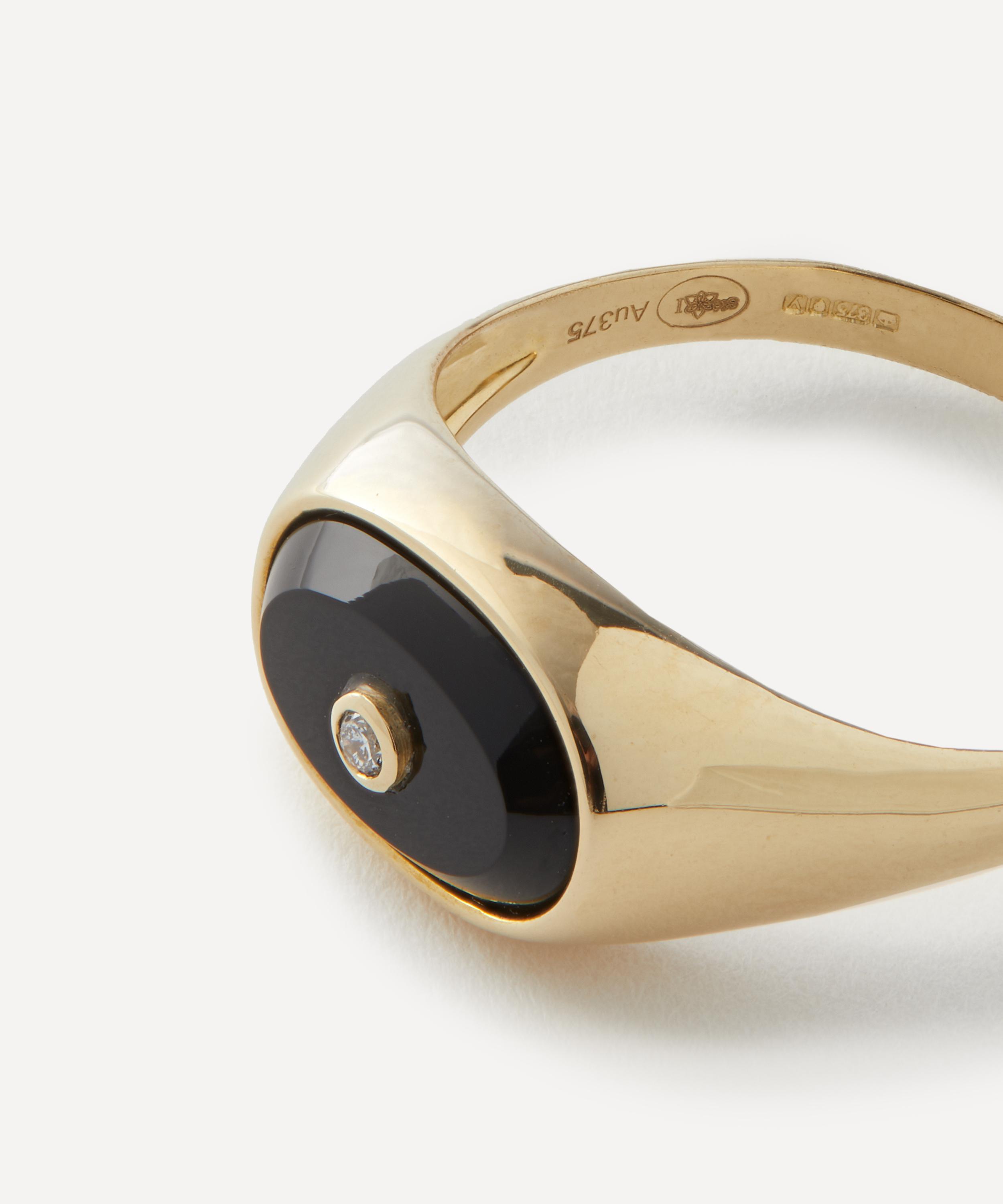 Pascale Monvoisin - 9ct Gold Orso Black Onyx Signet Ring image number 1