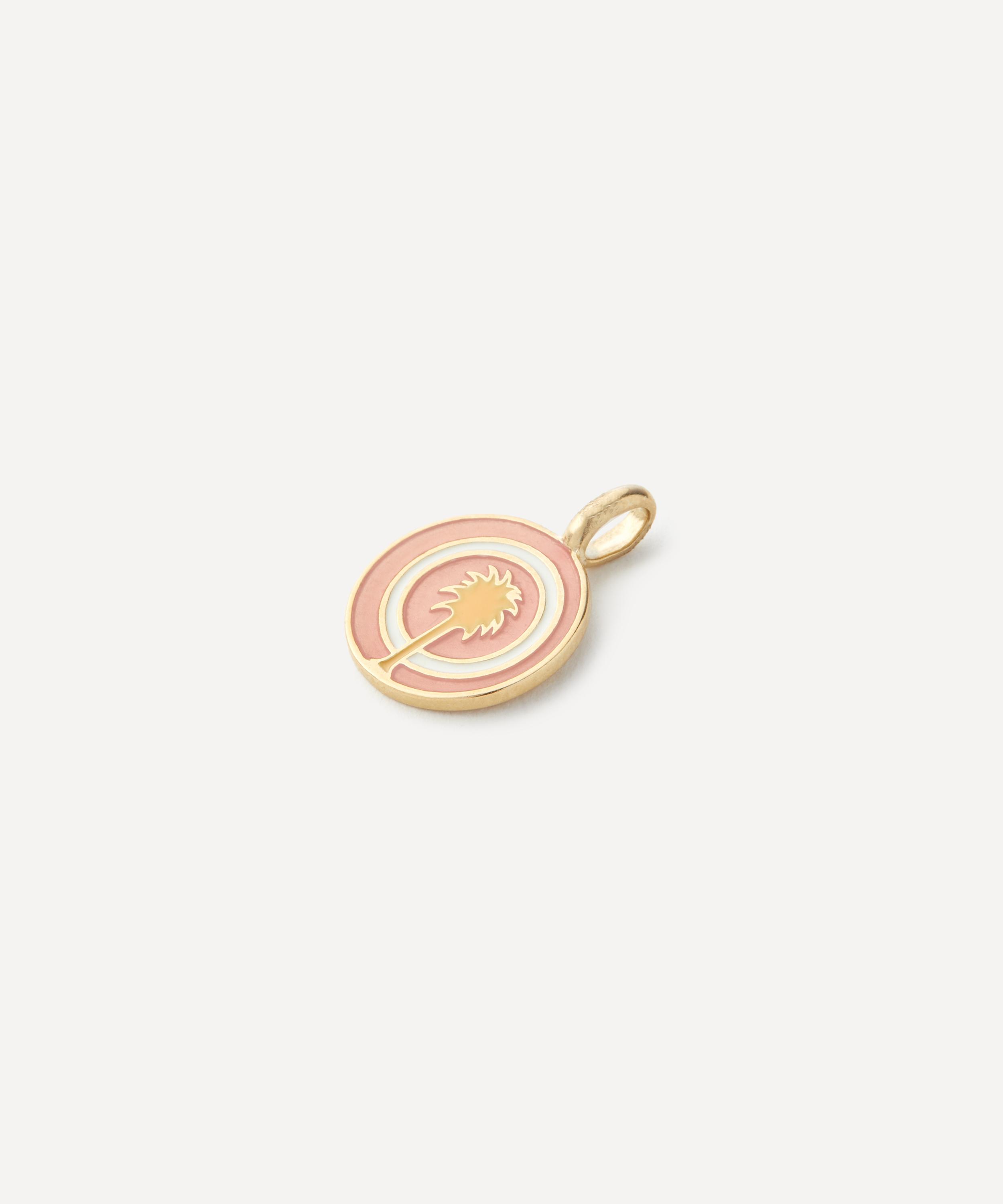 Pascale Monvoisin - 9ct Gold Faro Pink Palm Pendant image number 2