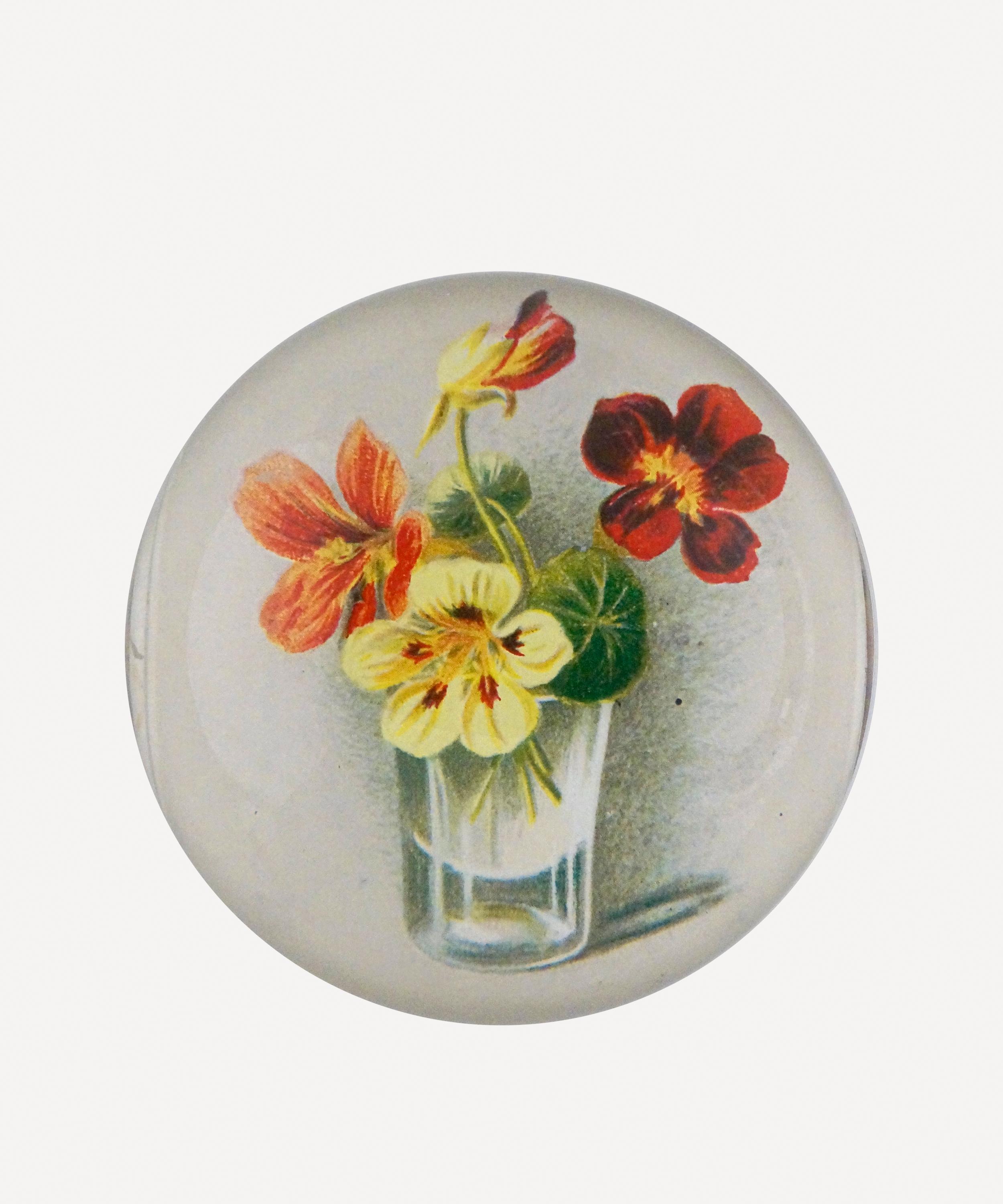 John Derian Nasturtium Dome Paperweight Liberty
