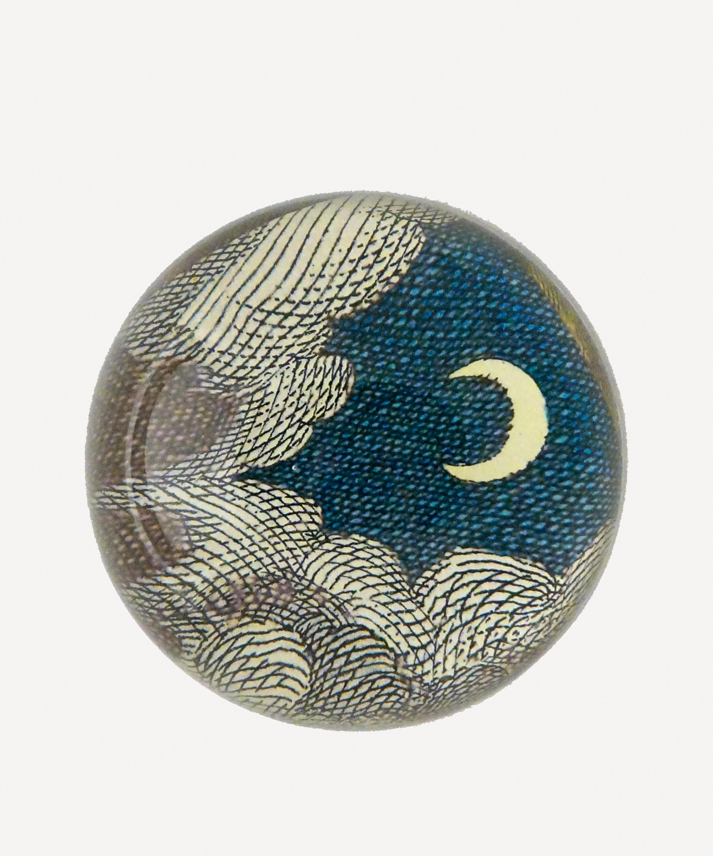 John Derian Cloud and Moon Dome Paperweight Liberty