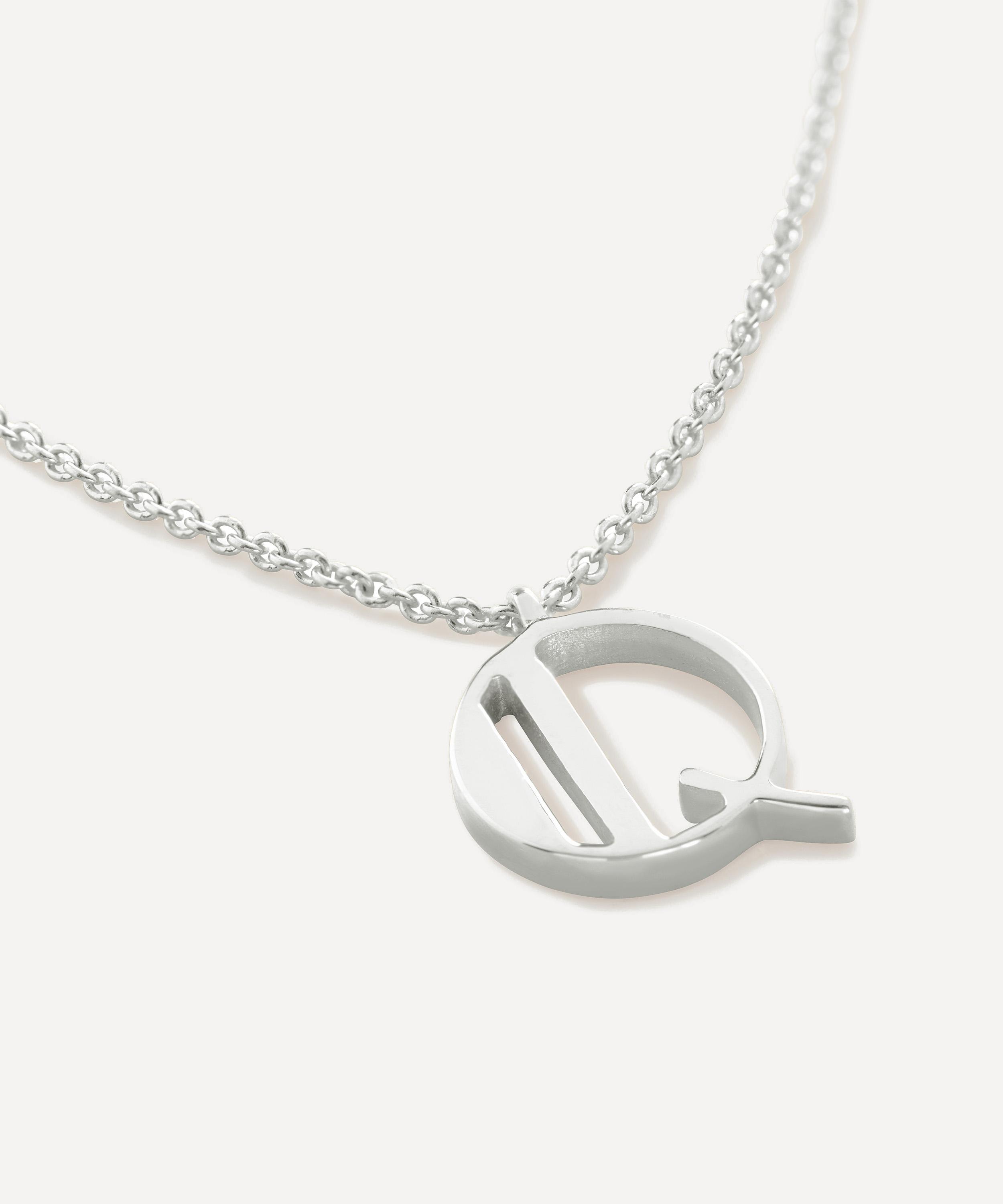 Monica Vinader - Sterling Silver Initial Q Pendant Necklace image number 0