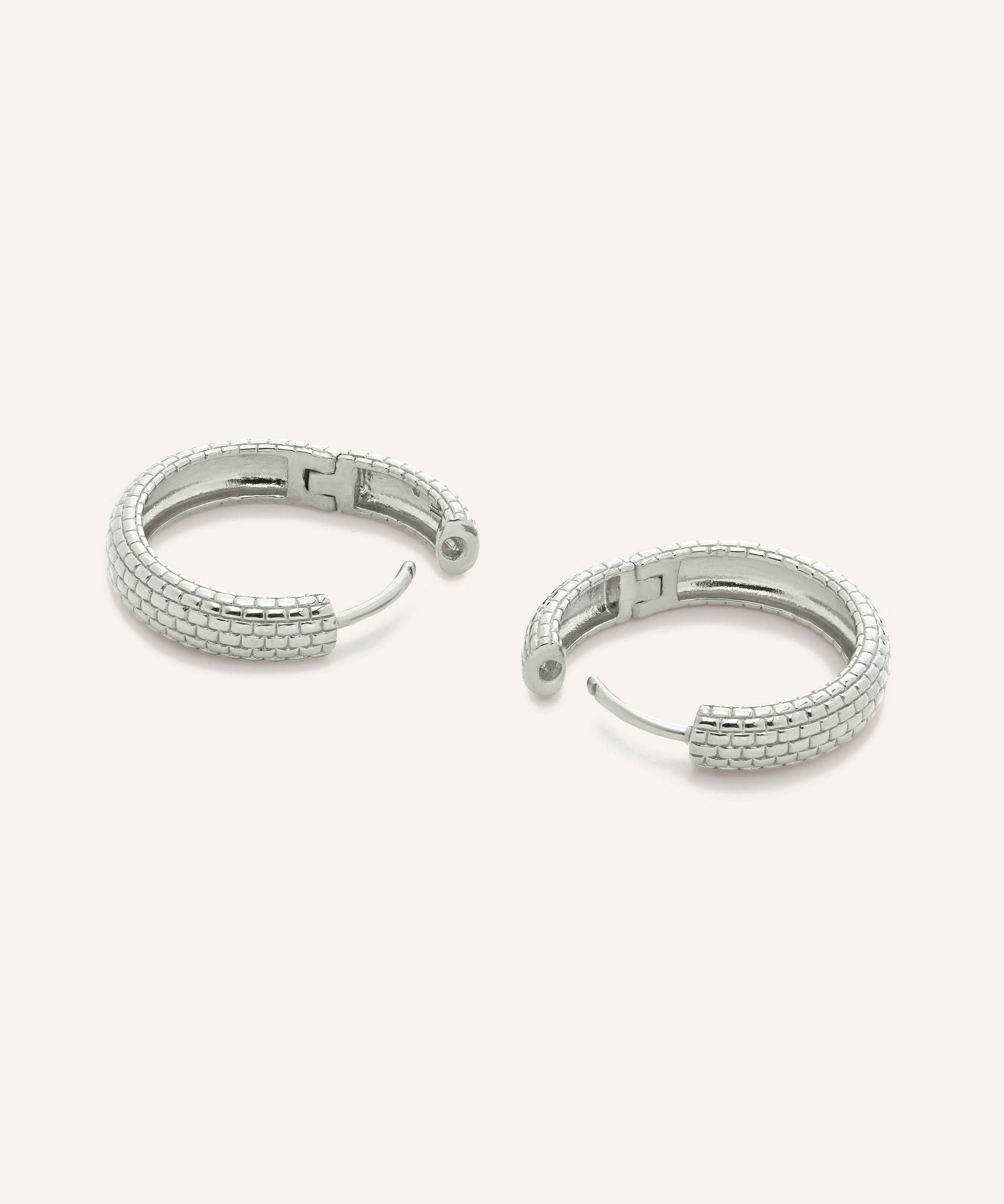 Monica Vinader - Sterling Silver Heirloom Small Hoop Earrings image number 2