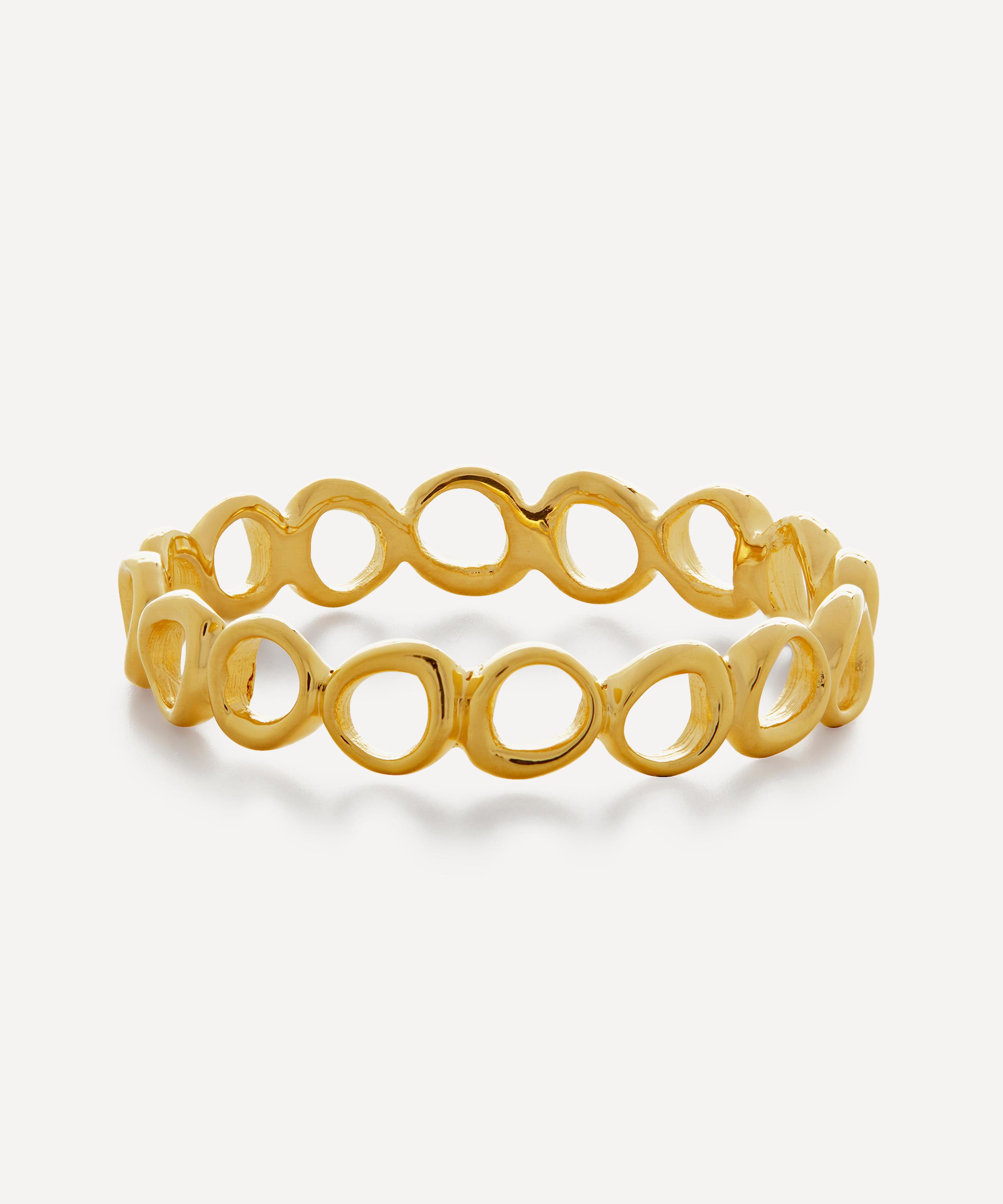 Monica Vinader - 18ct Gold-Plated Vermeil Silver Nura Open Stacking Ring image number 2