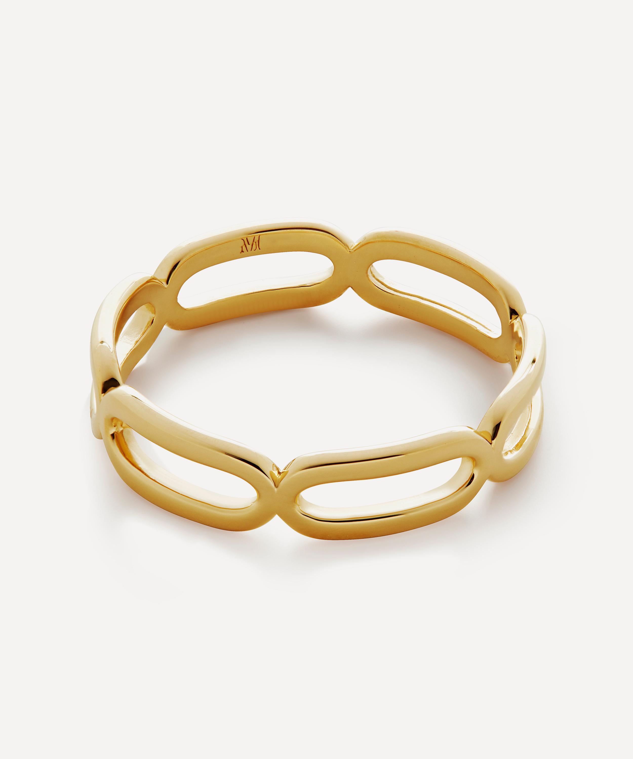 Monica Vinader - 18ct Gold-Plated Vermeil Silver Paperclip Stacking Ring