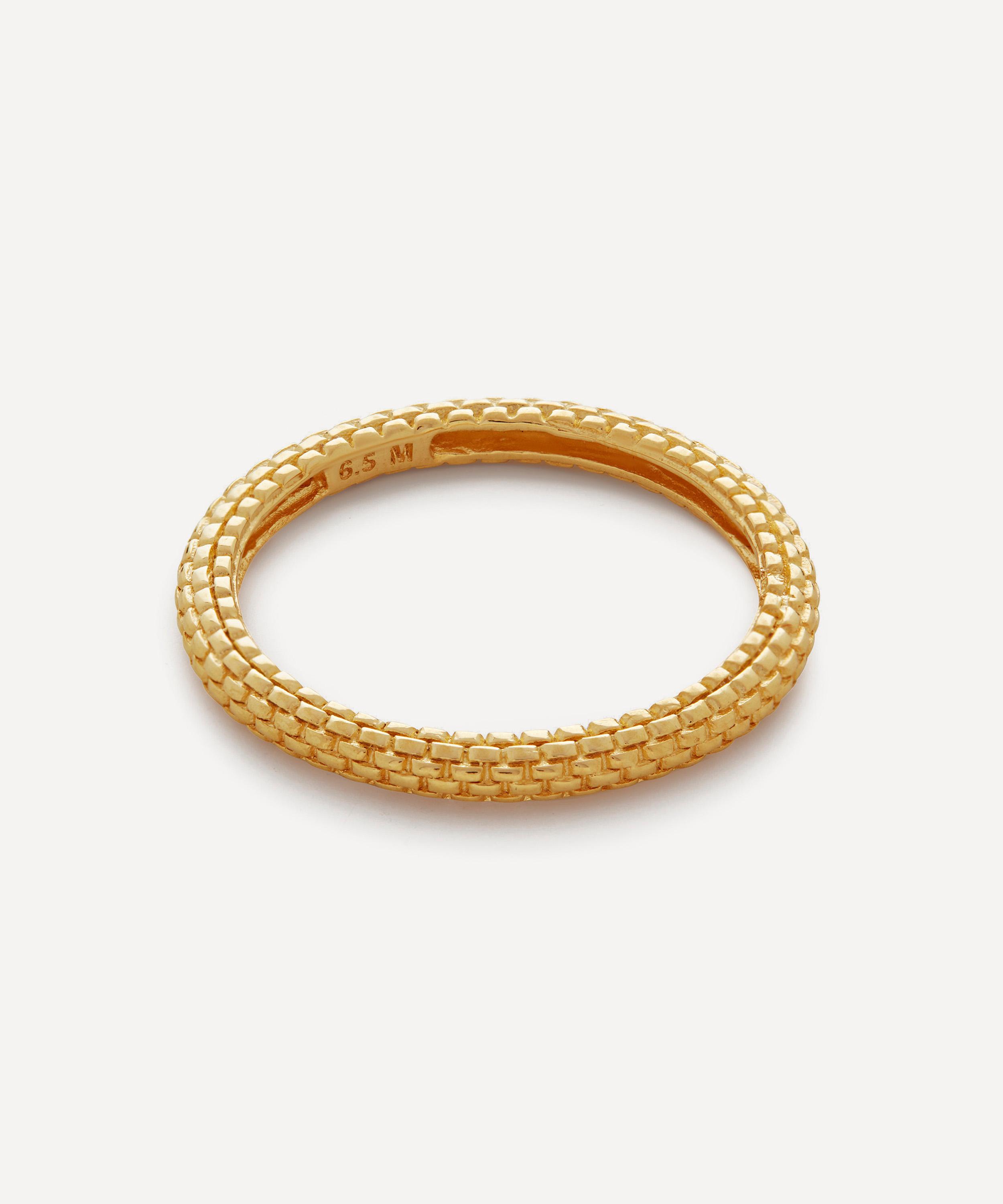 Monica Vinader - 18ct Gold-Plated Vermeil Silver Heirloom Stacking Ring image number 2