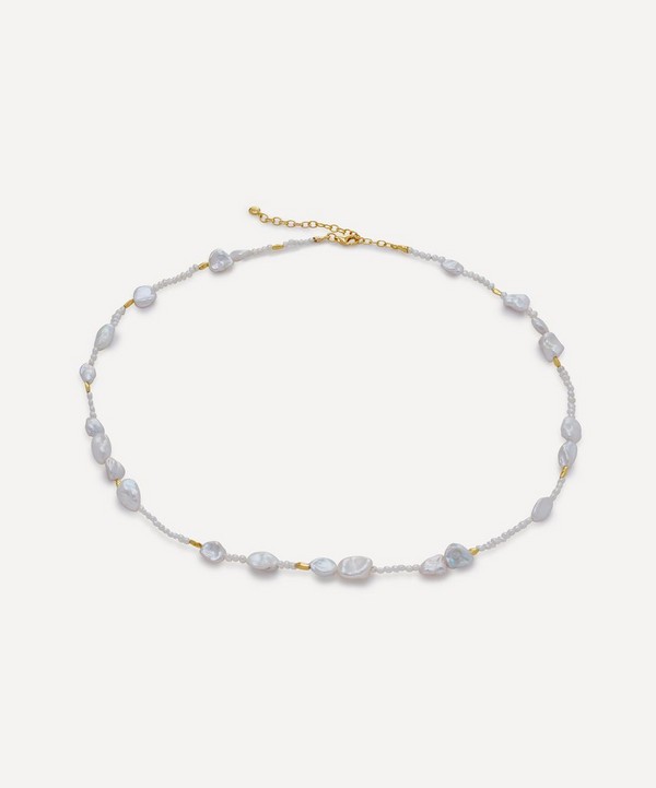 Monica Vinader - 18ct Gold-Plated Vermeil Silver Pearl Scatter Necklace image number null