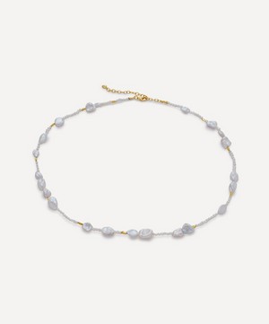 Monica Vinader - 18ct Gold-Plated Vermeil Silver Pearl Scatter Necklace image number 0