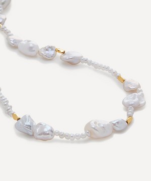 Monica Vinader - 18ct Gold-Plated Vermeil Silver Pearl Scatter Necklace image number 1