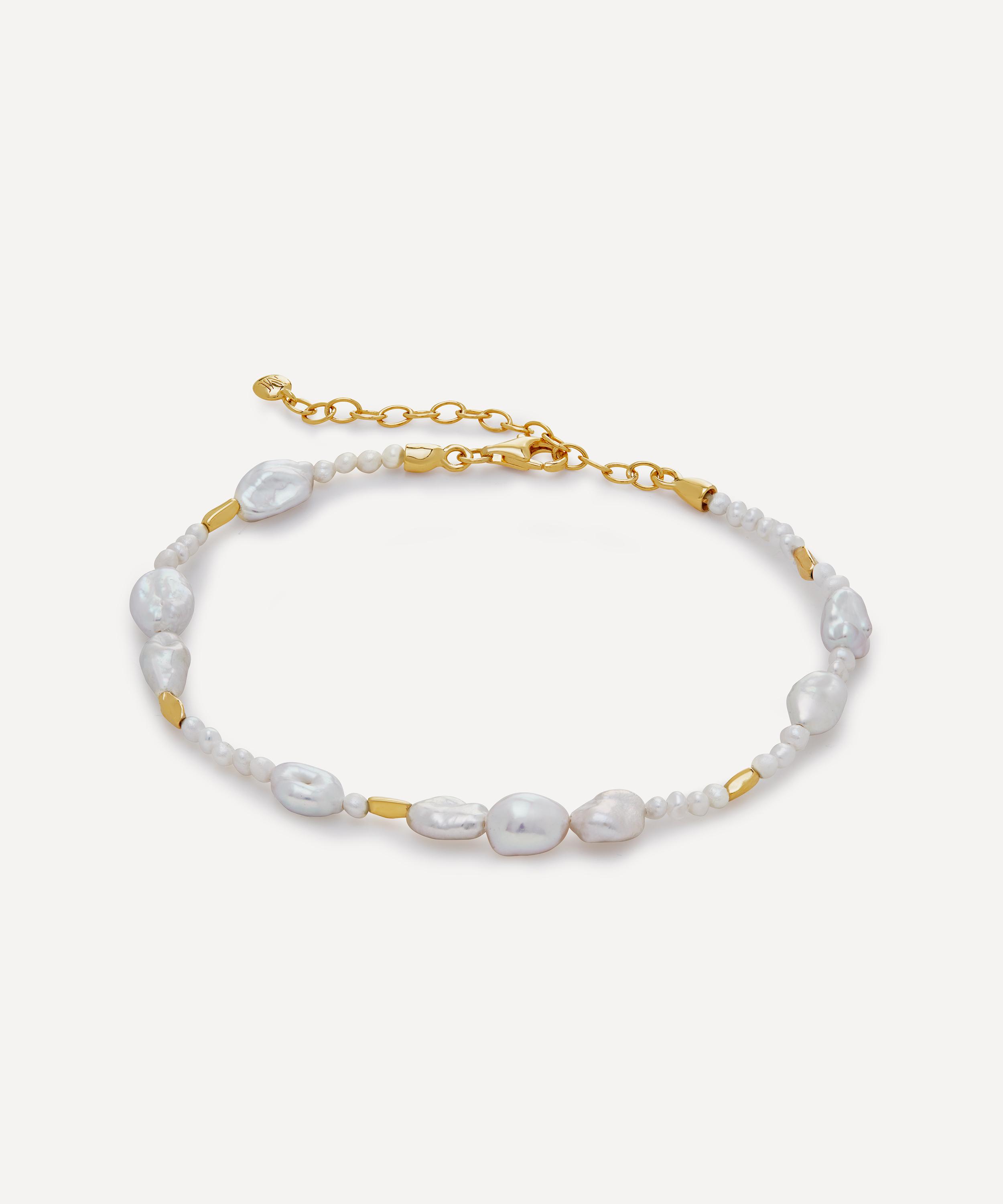 Monica Vinader - 18ct Gold-Plated Vermeil Silver Pearl Scatter Bracelet image number 0