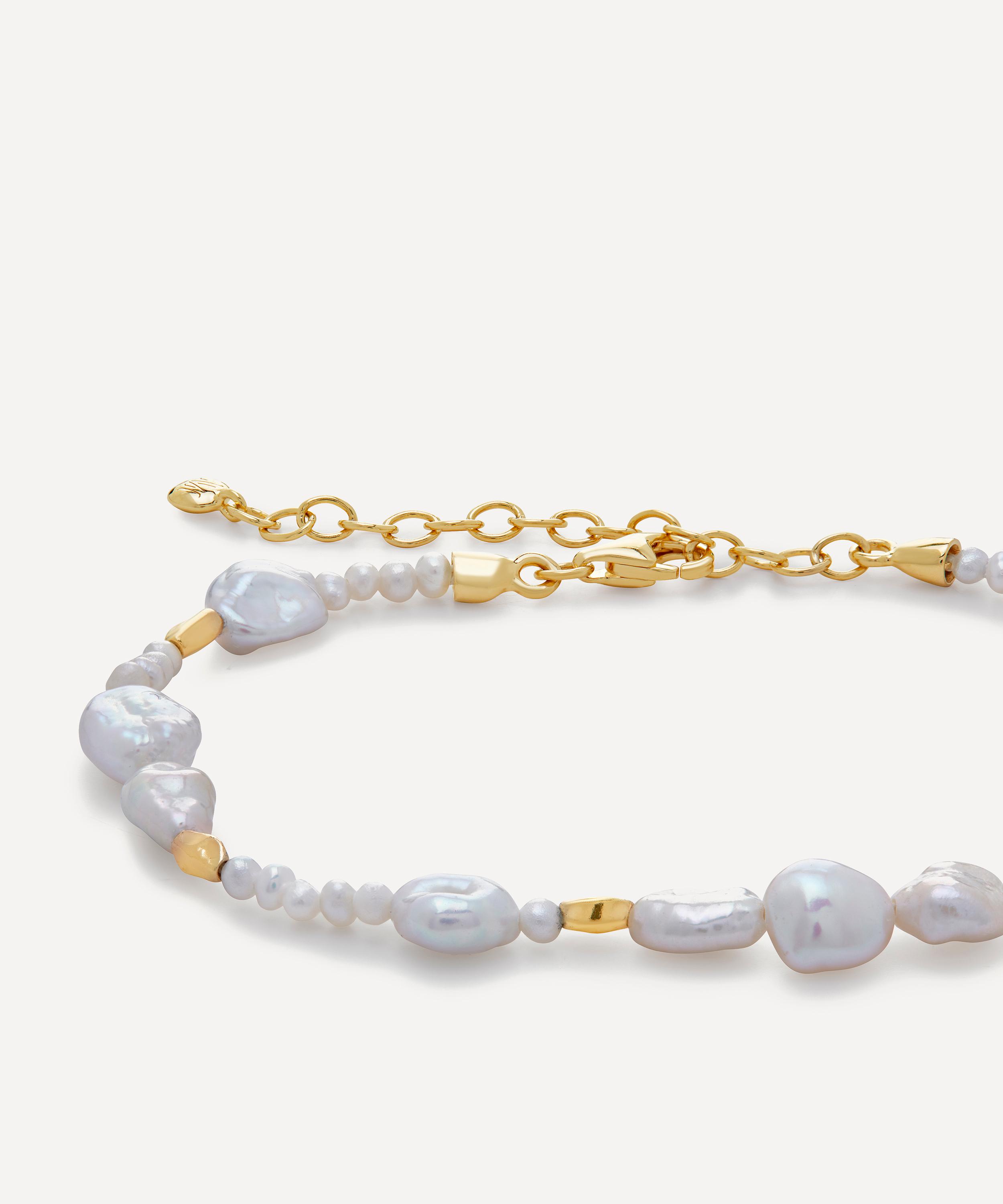 Monica Vinader - 18ct Gold-Plated Vermeil Silver Pearl Scatter Bracelet image number 2