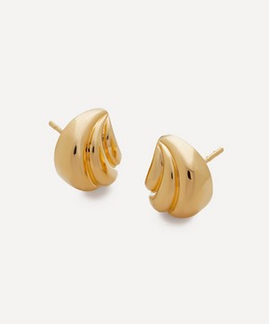 Monica Vinader - 18ct Gold-Plated Vermeil Silver Swirl Stud Earrings image number 2