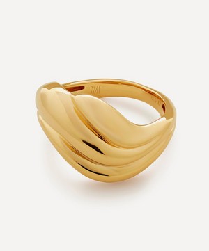 Monica Vinader - 18ct Gold-Plated Vermeil Silver Swirl Ring image number 0