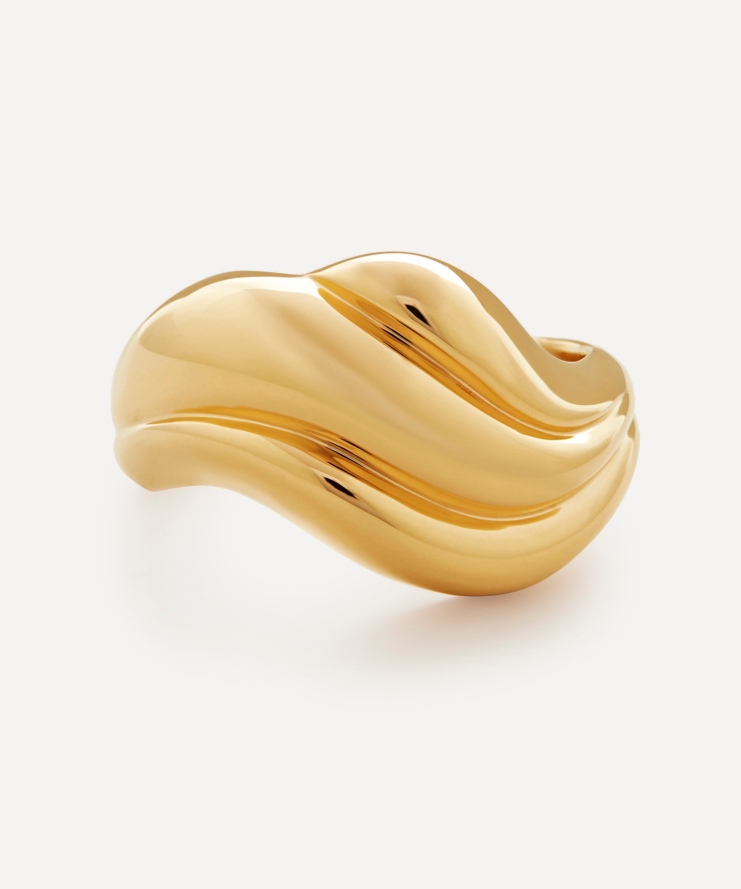 Monica Vinader - 18ct Gold-Plated Vermeil Silver Swirl Ring image number 2