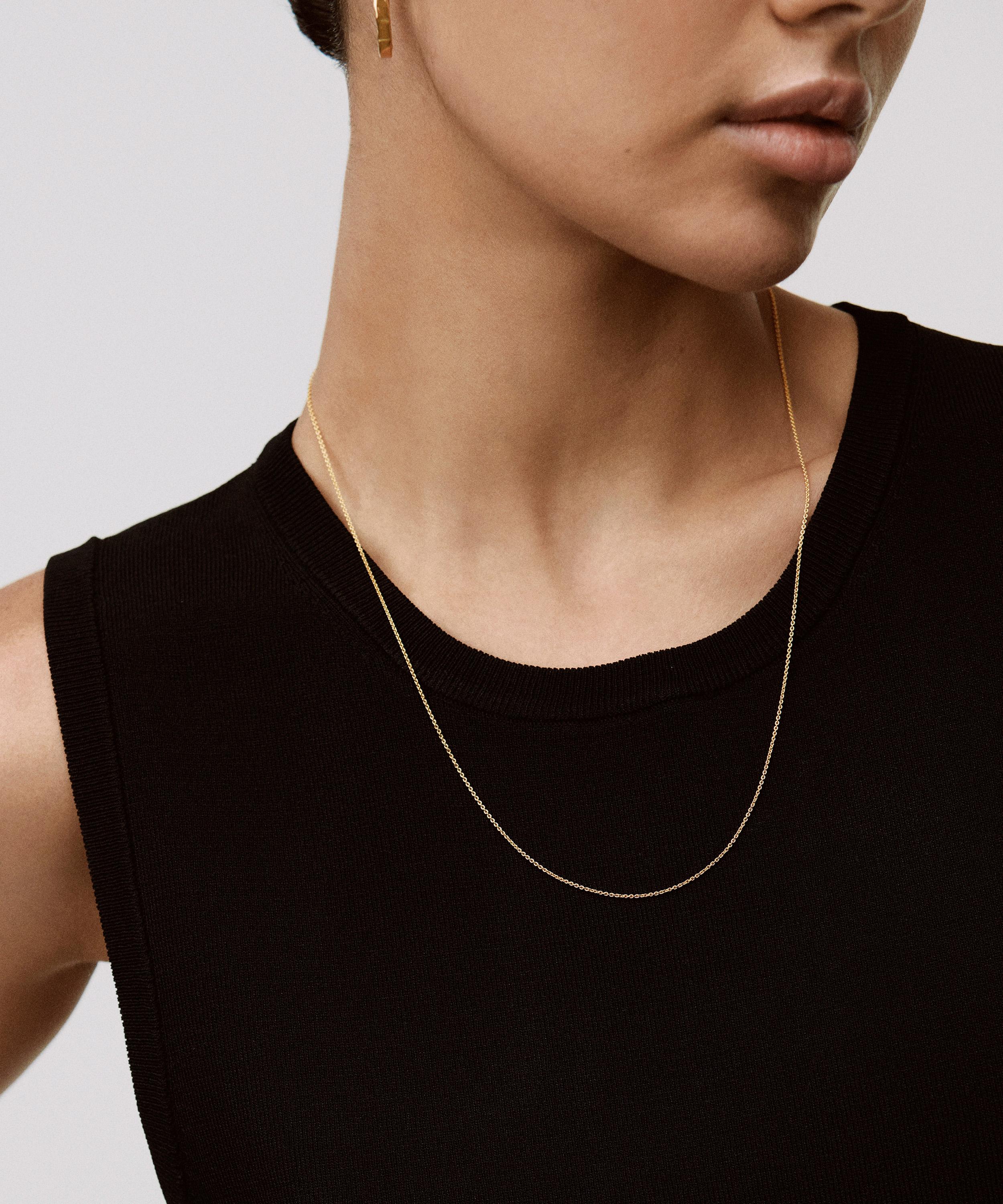 Monica Vinader - 18ct Gold-Plated Vermeil Silver Fine Chain Necklace image number 1