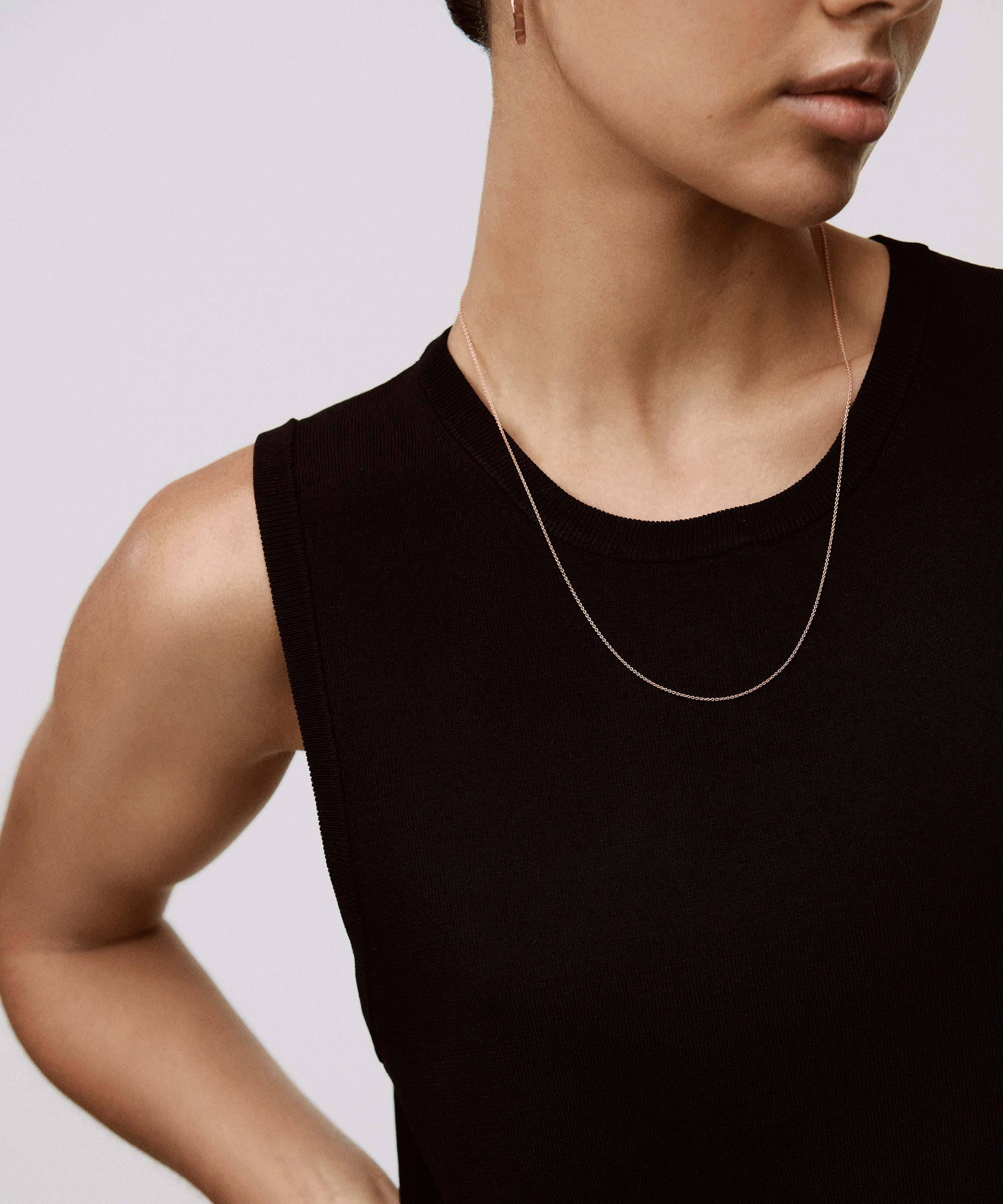 Monica Vinader - 18ct Rose Gold-Plated Vermeil Silver Fine Chain Necklace image number 1