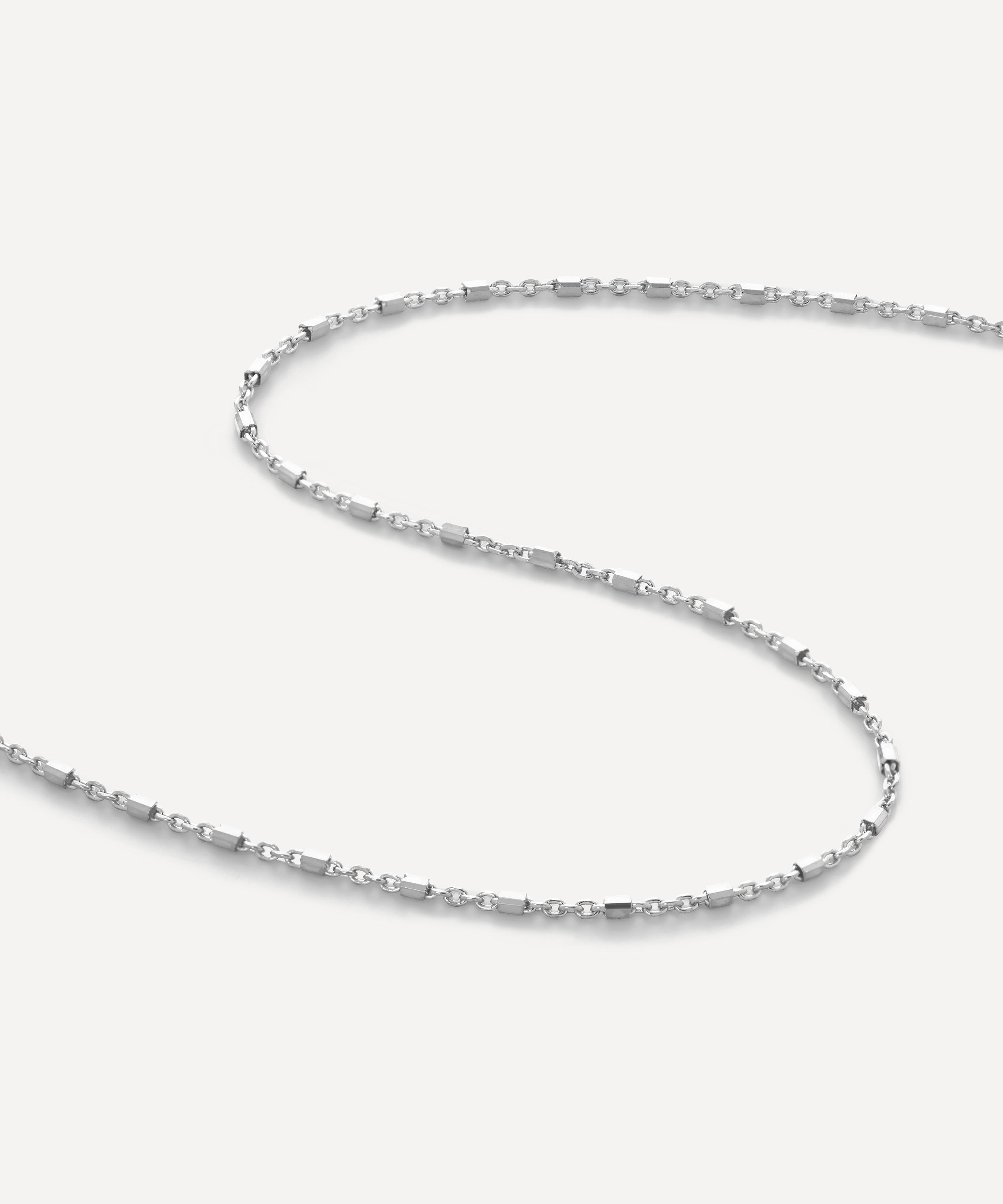 Monica Vinader - Sterling Silver Station Chain Necklace image number 2