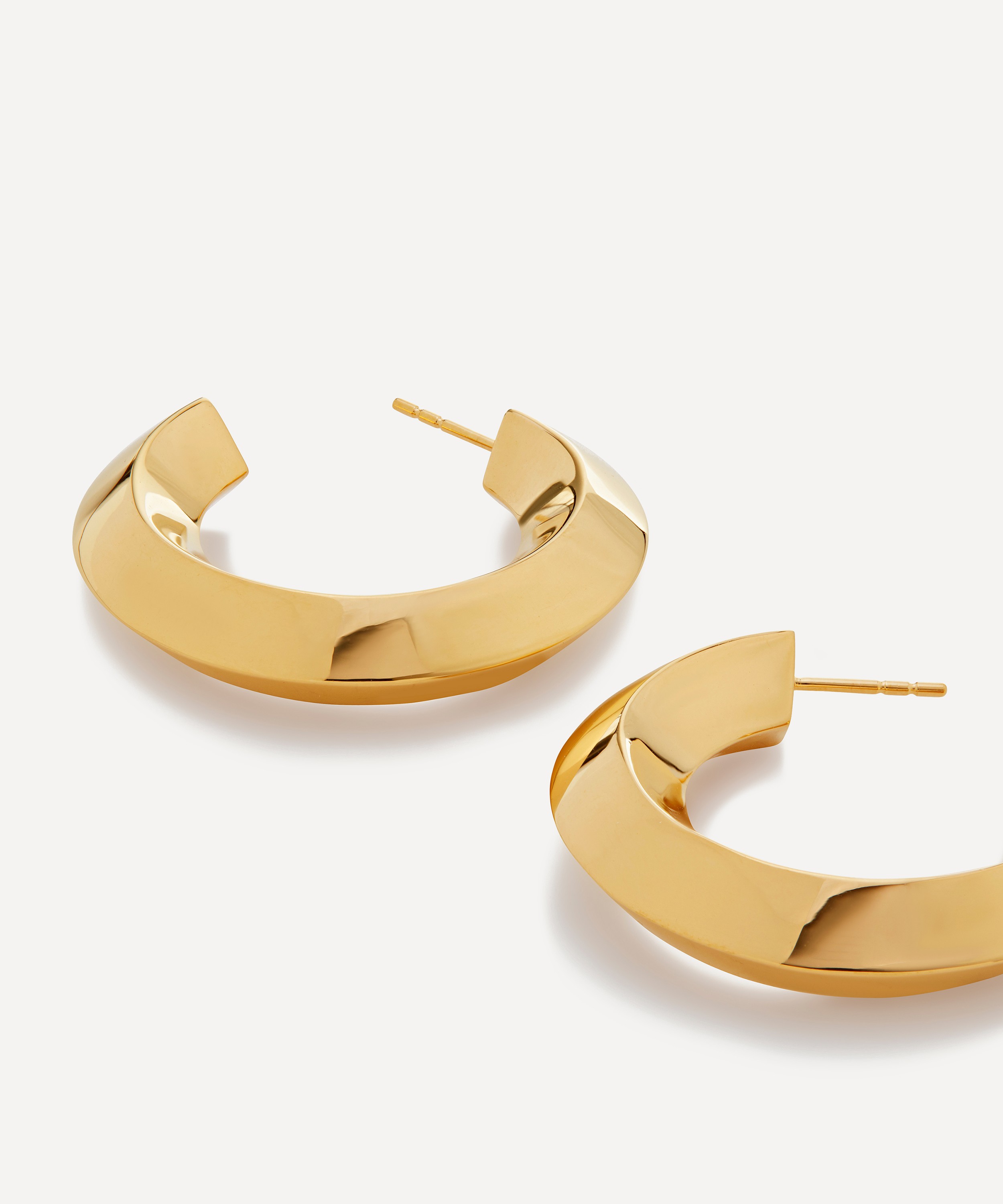 Monica Vinader - 18ct Gold-Plated Vermeil Silver Power Large Hoop Earrings image number 2