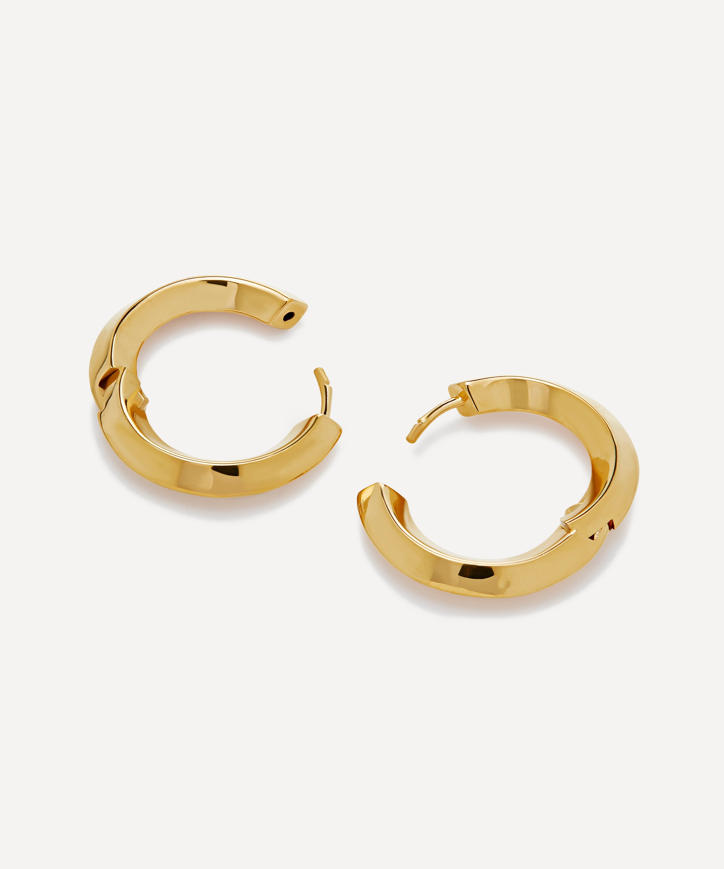 Monica Vinader - 18ct Gold-Plated Vermeil Silver Power Medium Hoop Earrings image number 2