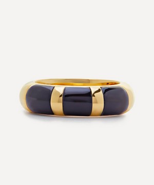 Monica Vinader - Kate Young 18ct Gold-Plated Vermeil Silver Black Onyx Ring image number 0