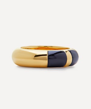 Monica Vinader - Kate Young 18ct Gold-Plated Vermeil Silver Black Onyx Ring image number 2