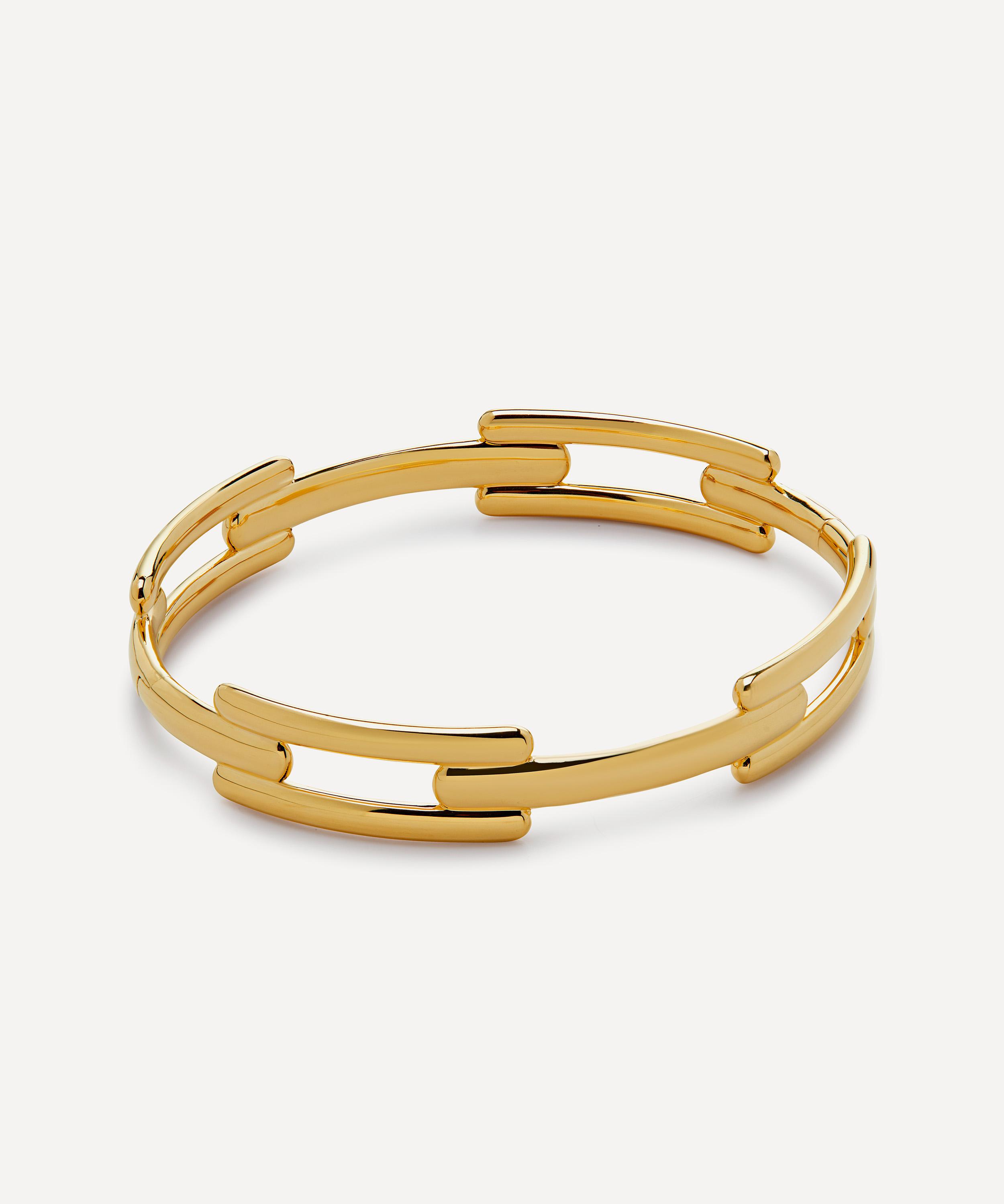 Monica Vinader - 18ct Gold Plated Vermeil Silver Signature Bangle Bracelet image number 0