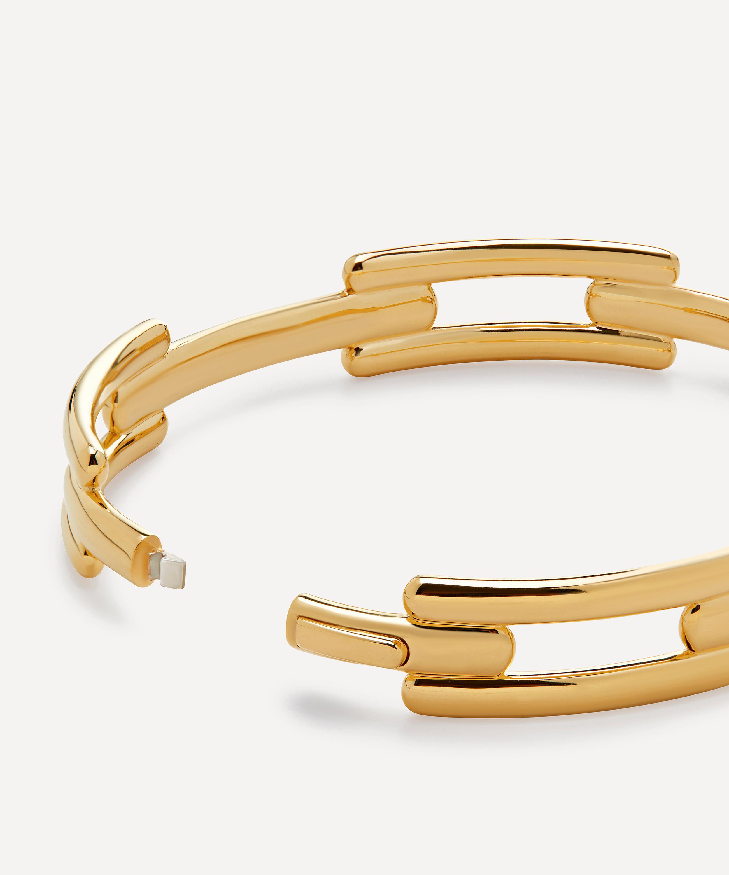 Monica Vinader - 18ct Gold Plated Vermeil Silver Signature Bangle Bracelet image number 1