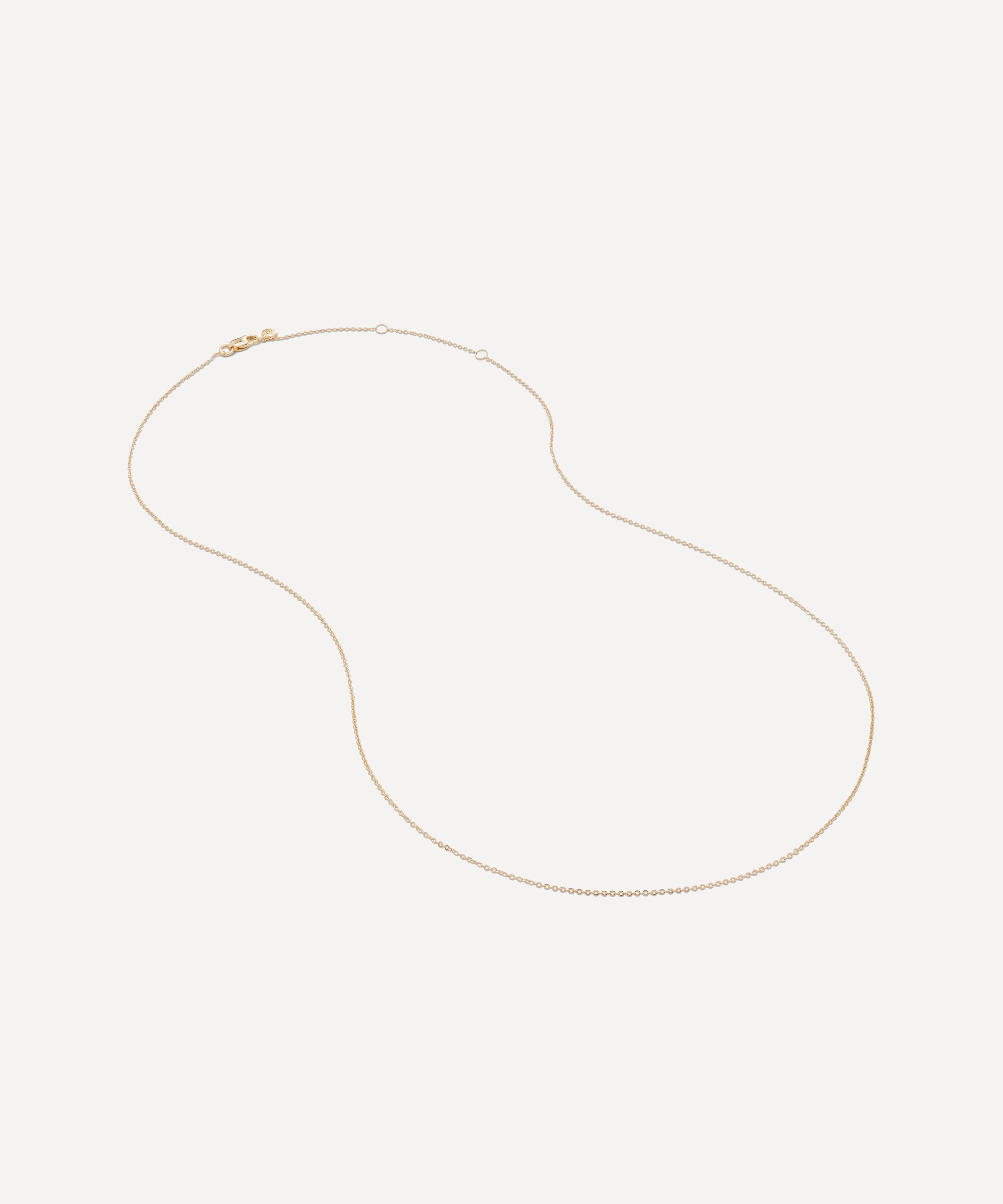 Monica Vinader - 14ct Gold Super Fine Chain Necklace image number 2