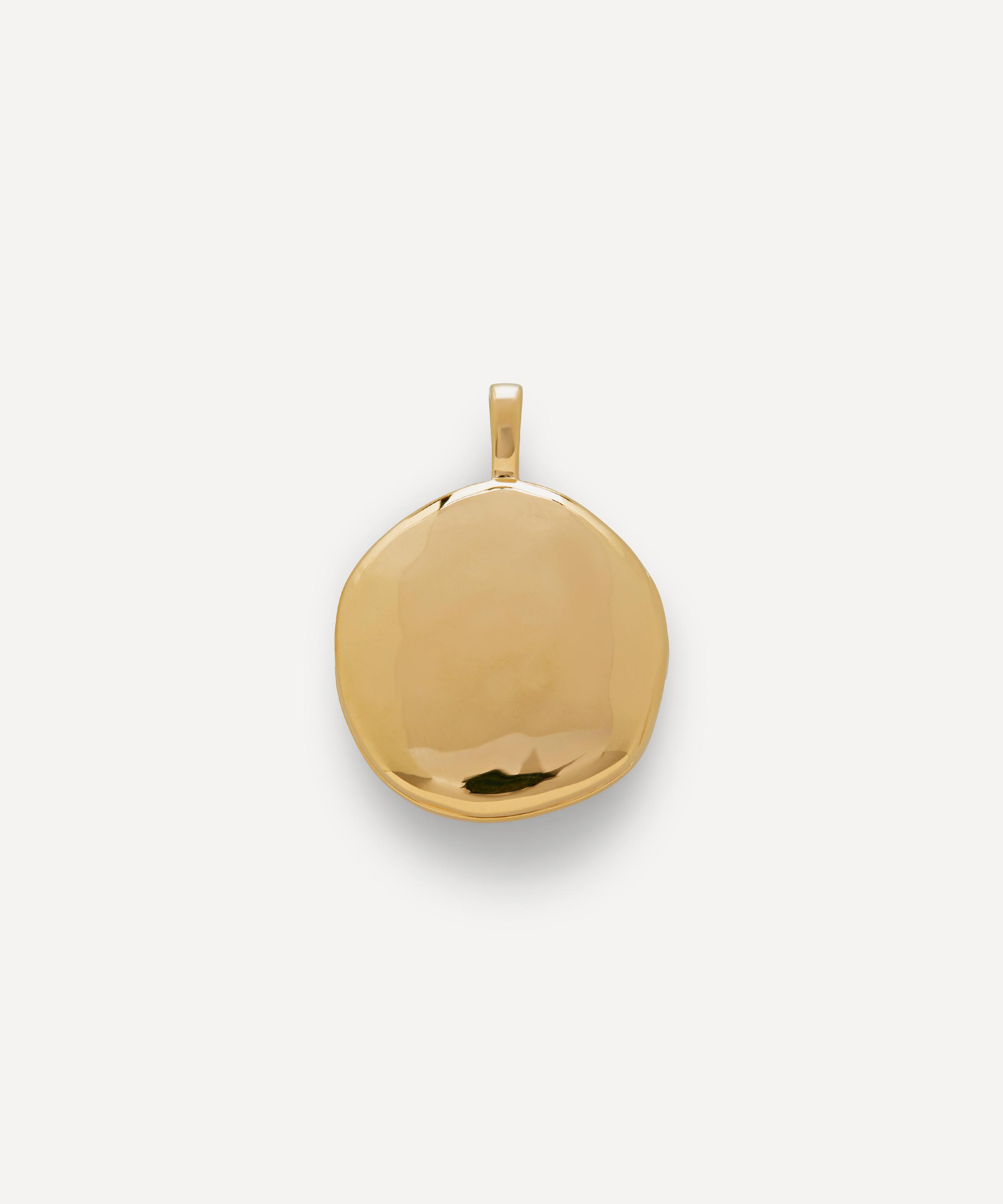 Monica Vinader - 18ct Gold Plated Vermeil Silver Deia Pebble Locket image number 0